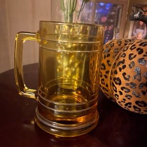 Vintage brown glass mug